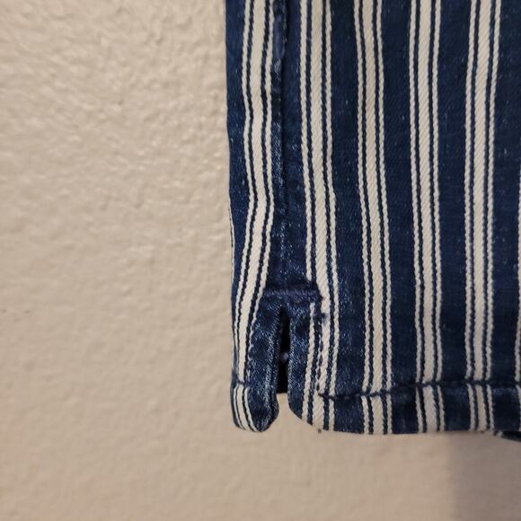 American‎ Eagle Hi-Rise Shortie Denim Jeans  Womens 4 Striped Stretch - Picture 4 of 10